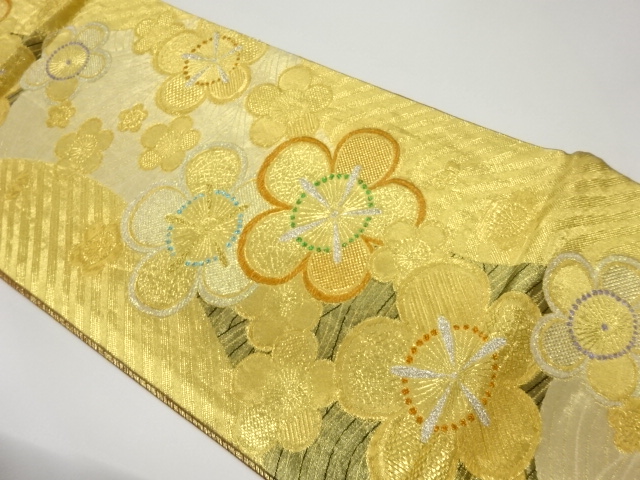 梅尽くし模様織出し全通袋帯